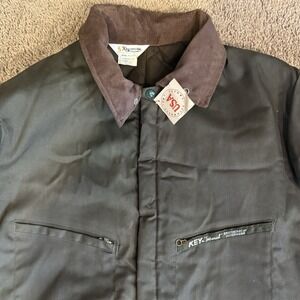 Vintage NOS Key Imperial Men Green Keep Warm Quilted Insulated Coverall XL Short